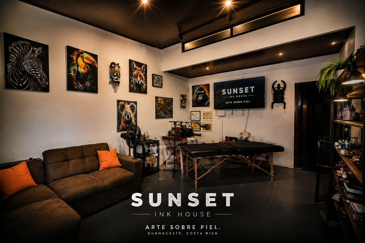 Interior de Sunset Ink House Tattoo Studio
